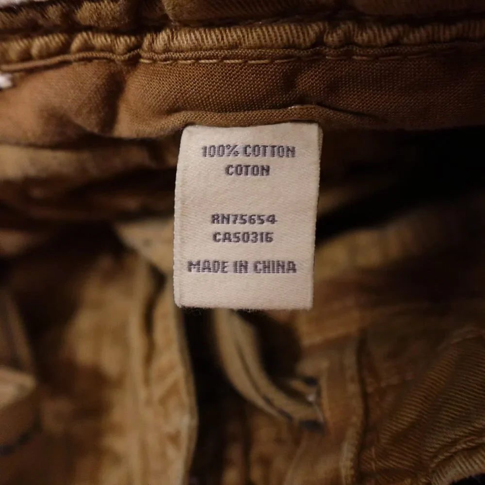 Vintage Abercrombie and Fitch chino pant men's 30x30 tan distressed Y2K - Picture 14 of 15